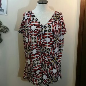 Worthington Orange and Yellow Blouse